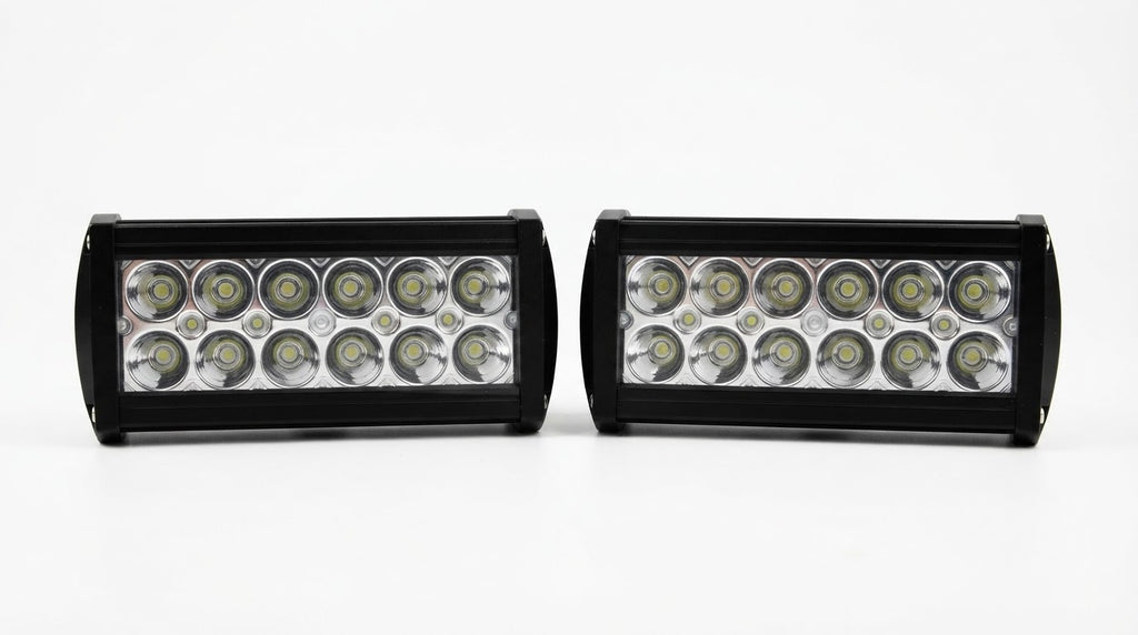 Dual-Row 12 LED Ultra-Bright Light Bar – Universal Heavy-Duty Off-Road Fog & Spot Light