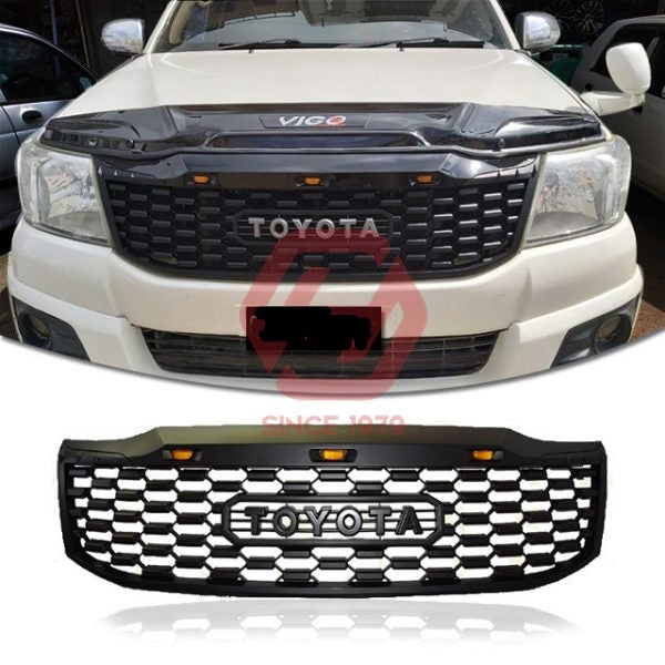 TOYOTA HILUX VIGO CHAMP 2011-2015 FRONT GRILLE WITH LOGO AND LED LIGHTS