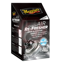 Load image into Gallery viewer, MEGUIARS WHOLE CAR AIR RE FRESHER BLACK CHROME SCENT 57 G